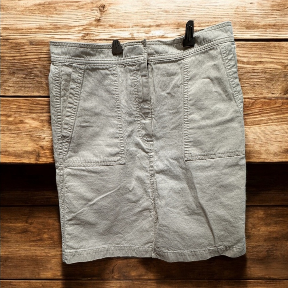 J. Crew Cream cotton denim Skirt size 4